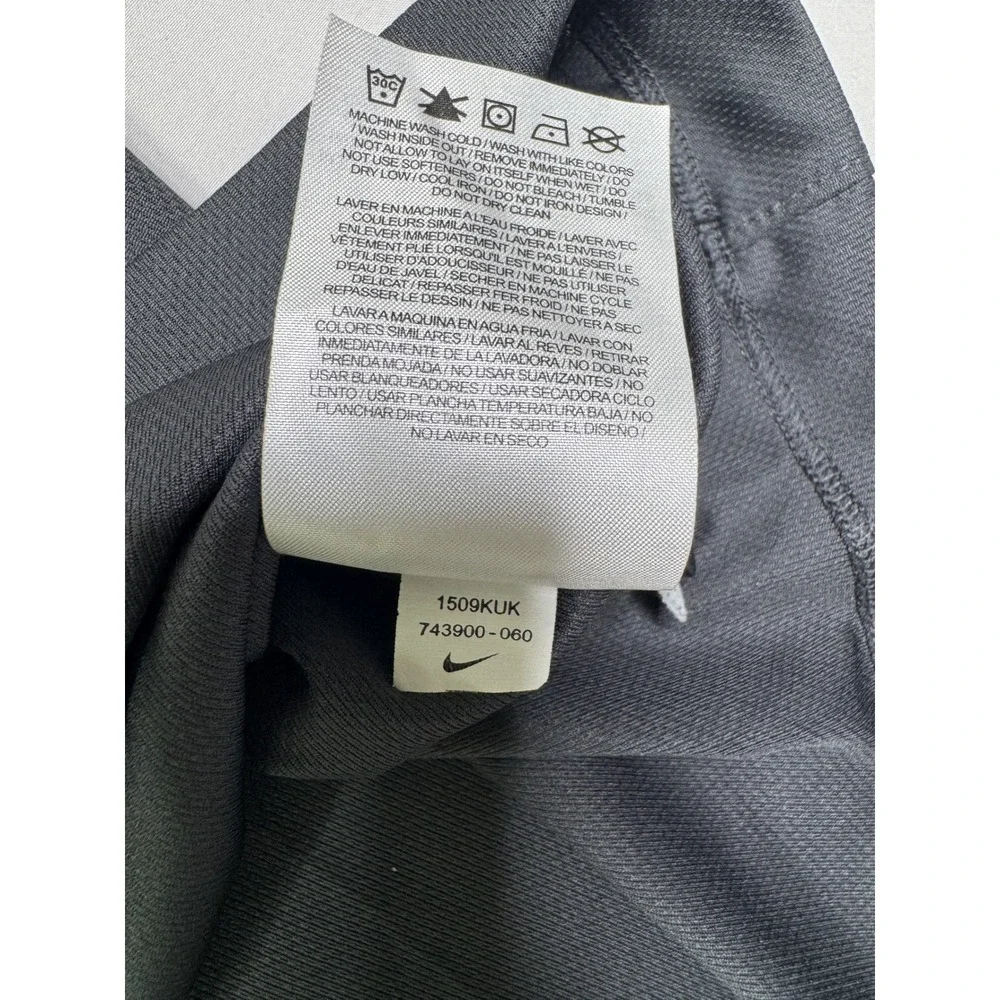 Nike Mens Carolina Panthers Super Bowl 50 Dri-FIT Polo Shirt Gray/Black Size L